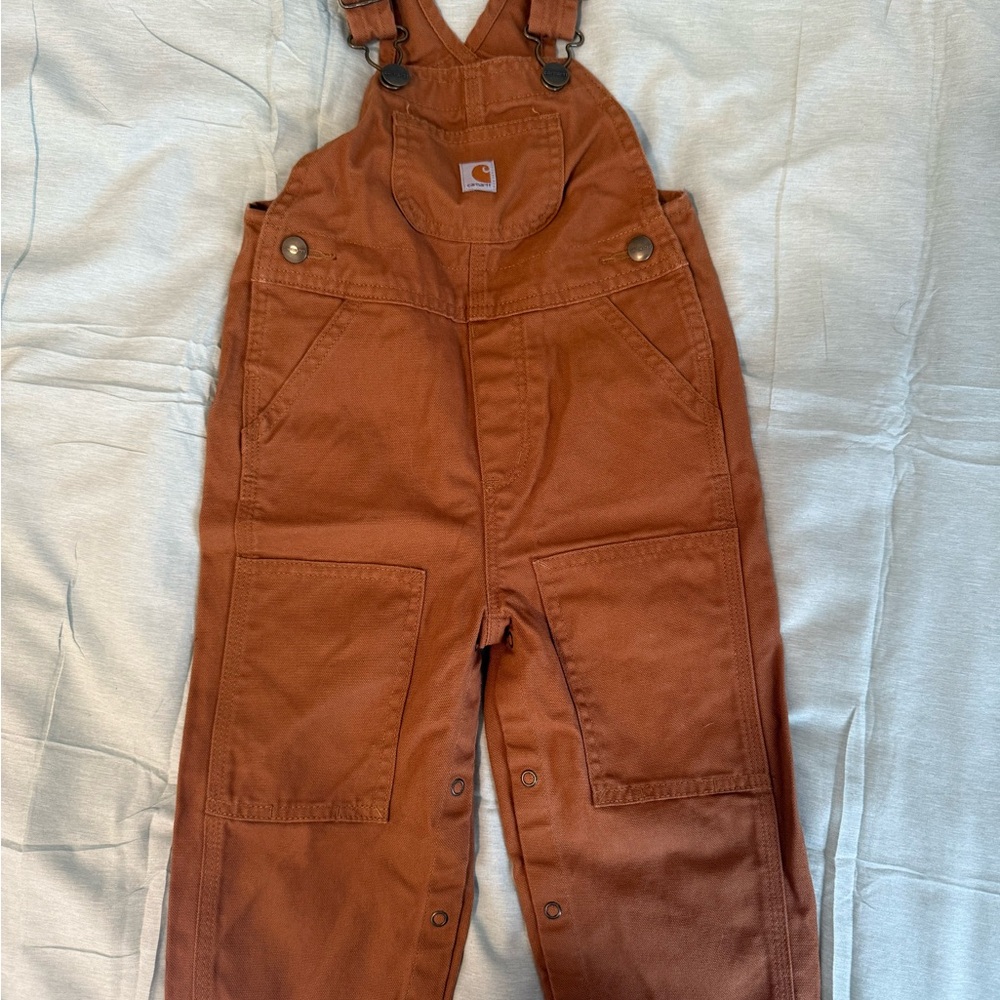 Carhartt Kids Overalls in Rust